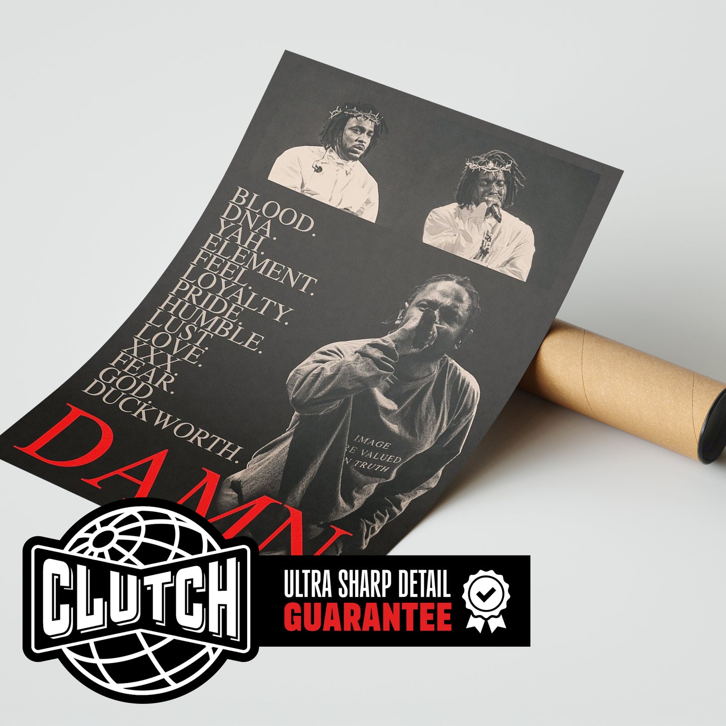 Kendrick Lamar 'Damn' Visions Poster