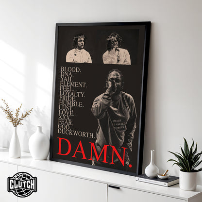 Kendrick Lamar 'Damn' Visions Poster