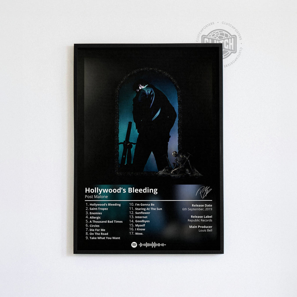 Post Malone 'Hollywood's Bleeding' Album Poster