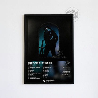 Post Malone 'Hollywood's Bleeding' Album Poster