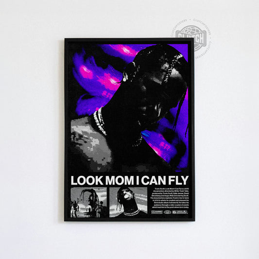 Travis Scott 'Look Mom' Retro Poster