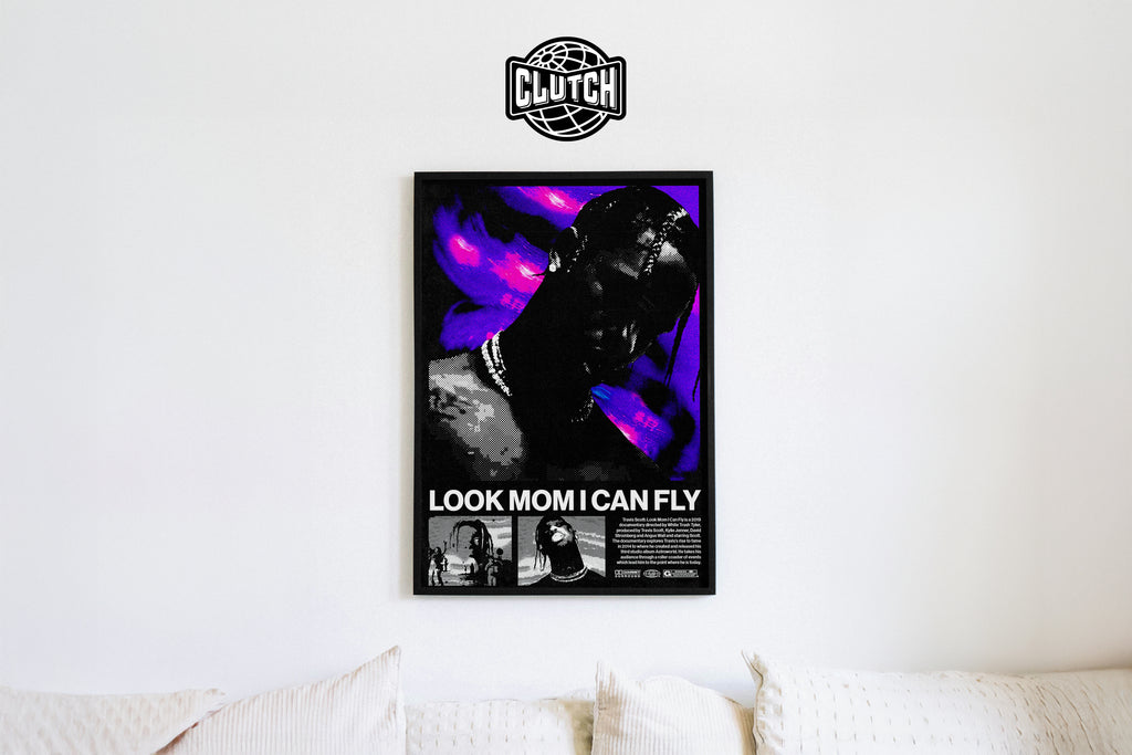 Travis Scott 'Look Mom' Retro Poster