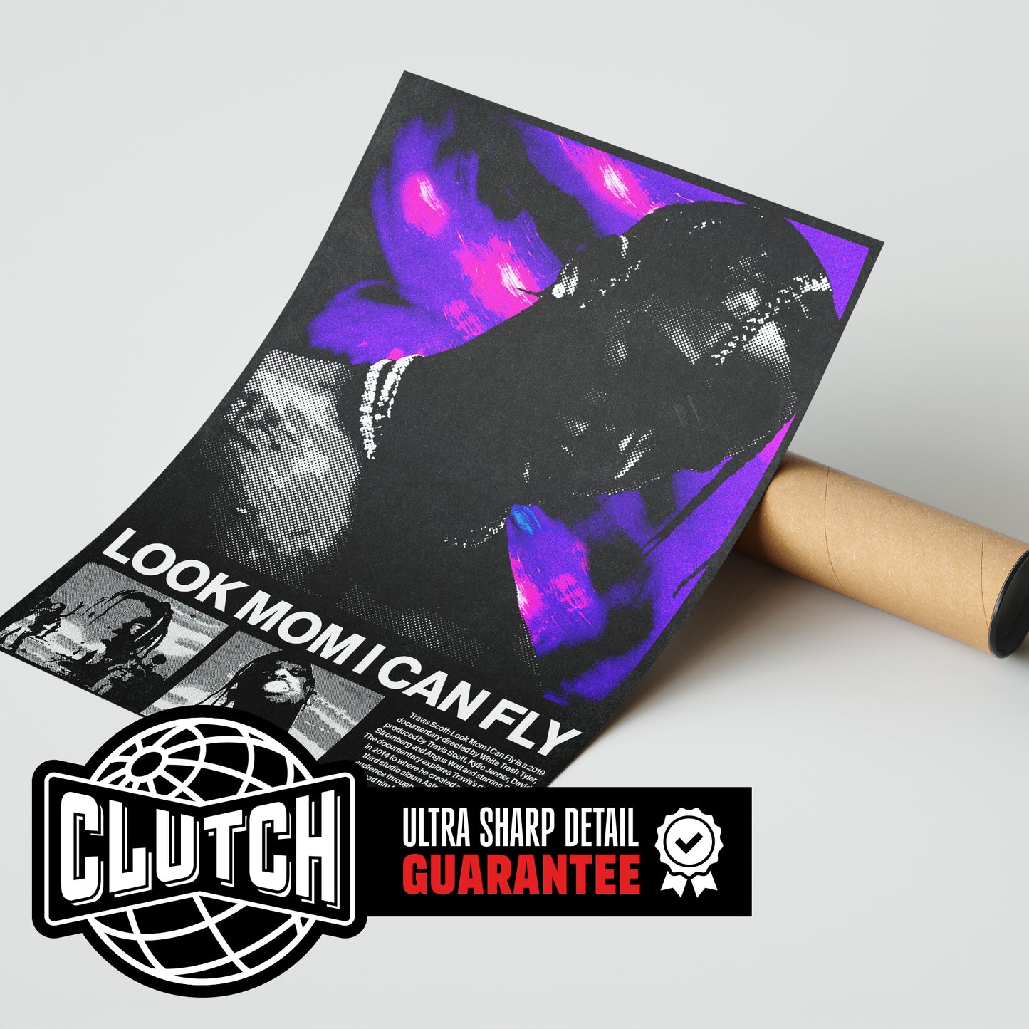 Travis Scott 'Look Mom' Retro Poster