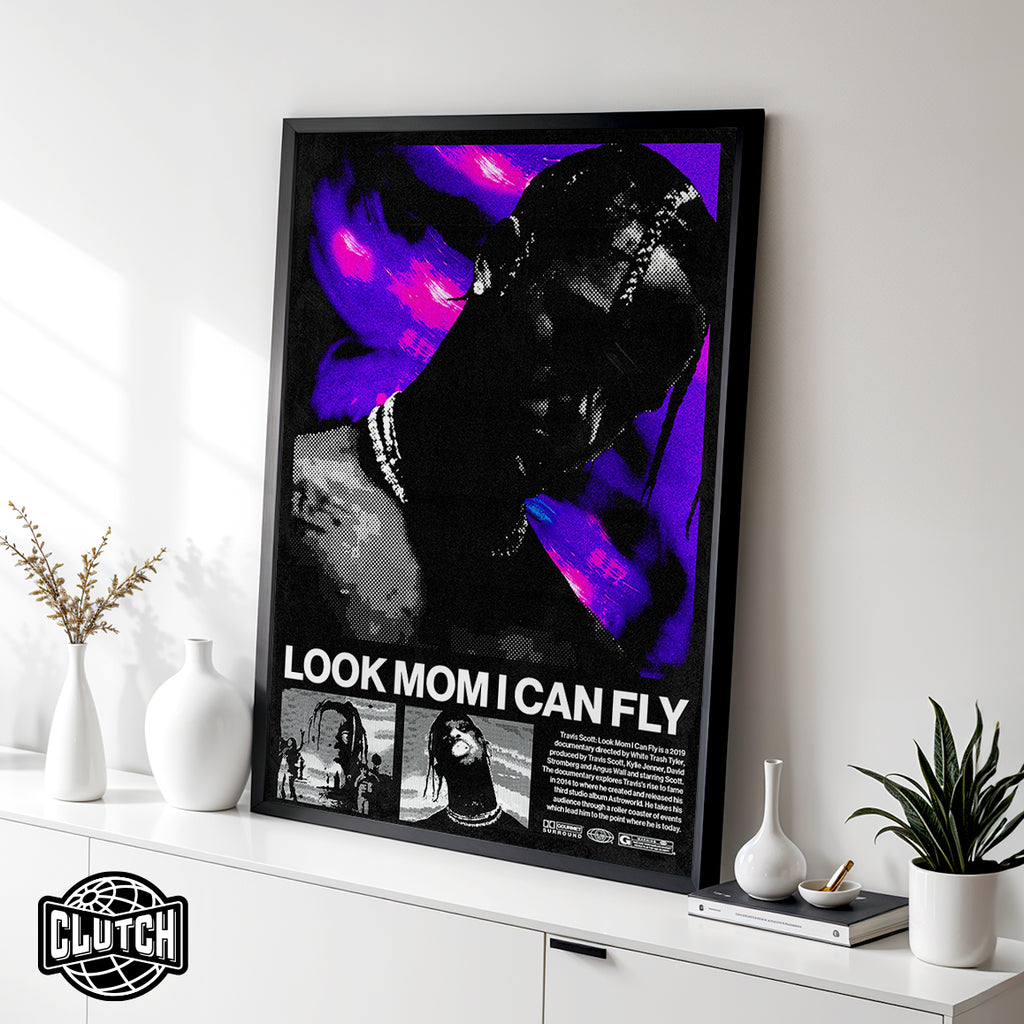 Travis Scott 'Look Mom' Retro Poster