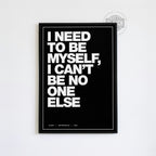 Oasis 'Supersonic' Lyric Poster