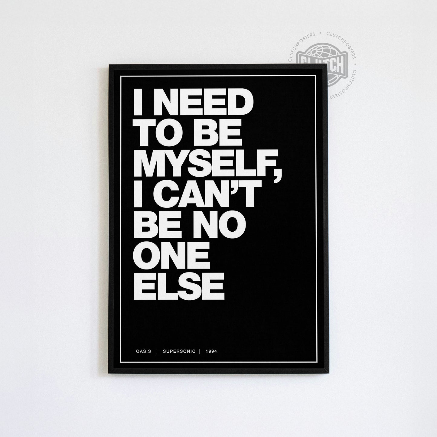 Oasis 'Supersonic' Lyric Poster