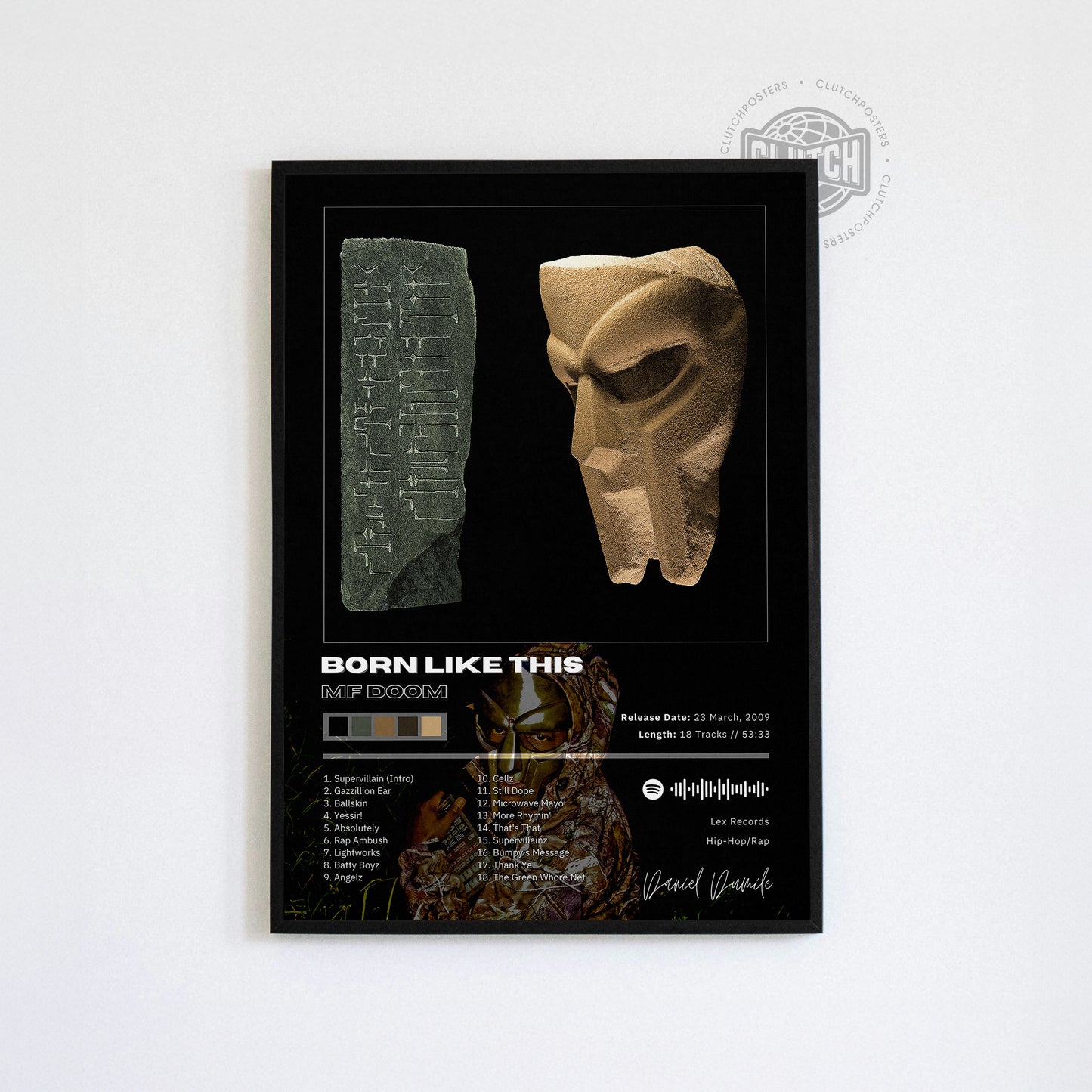 MF DOOM 'BORN LIKE THIS' Album Poster