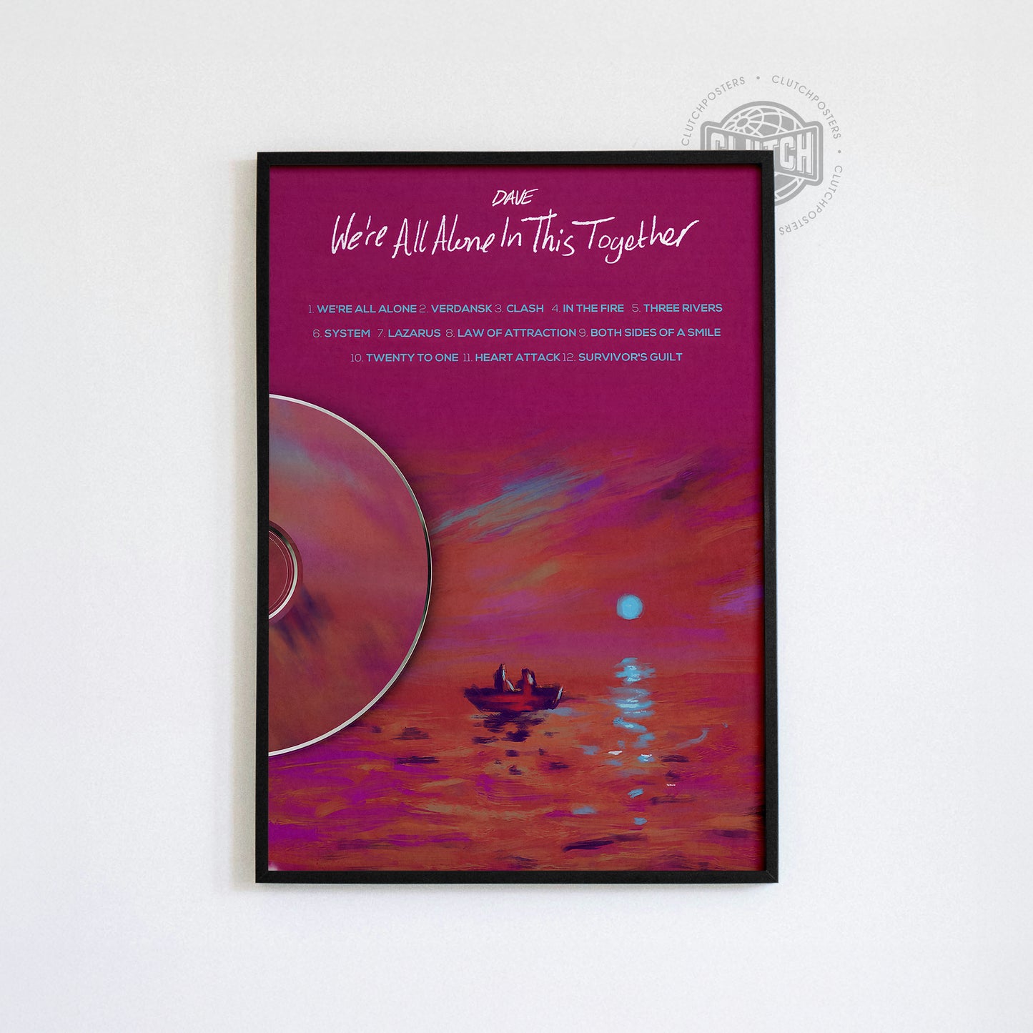 Dave 'We're All Alone In This Together' Tracklist Poster