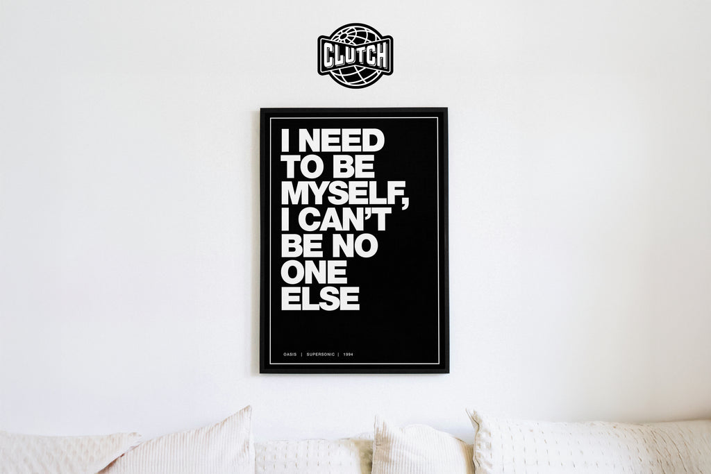 Oasis 'Supersonic' Lyric Poster