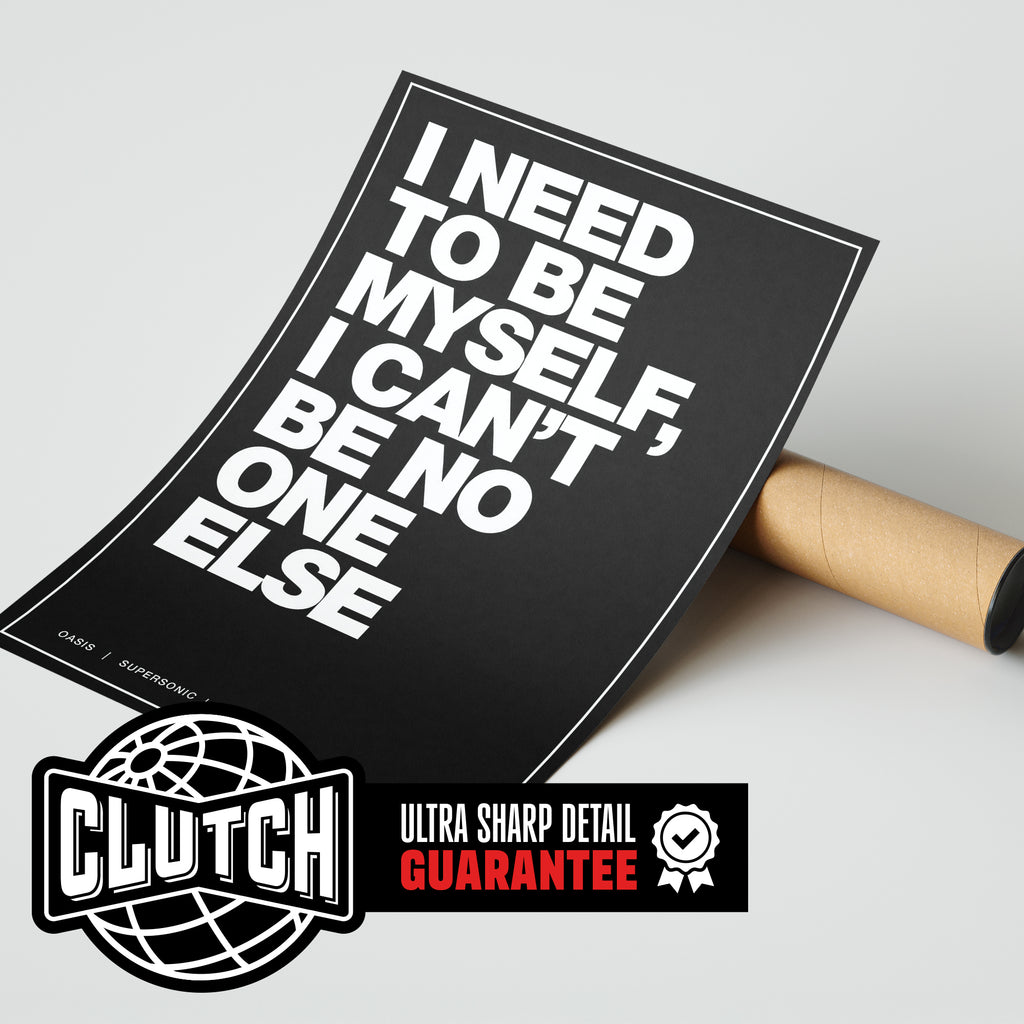 Oasis 'Supersonic' Lyric Poster