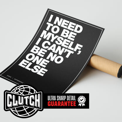 Oasis 'Supersonic' Lyric Poster