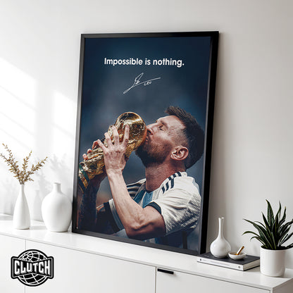 Messi 'Impossible Is Nothing' Poster