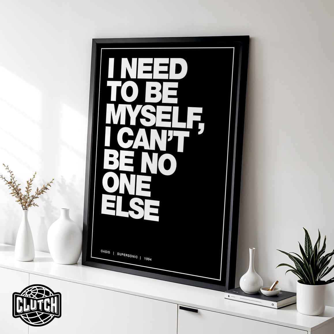 Oasis 'Supersonic' Lyric Poster