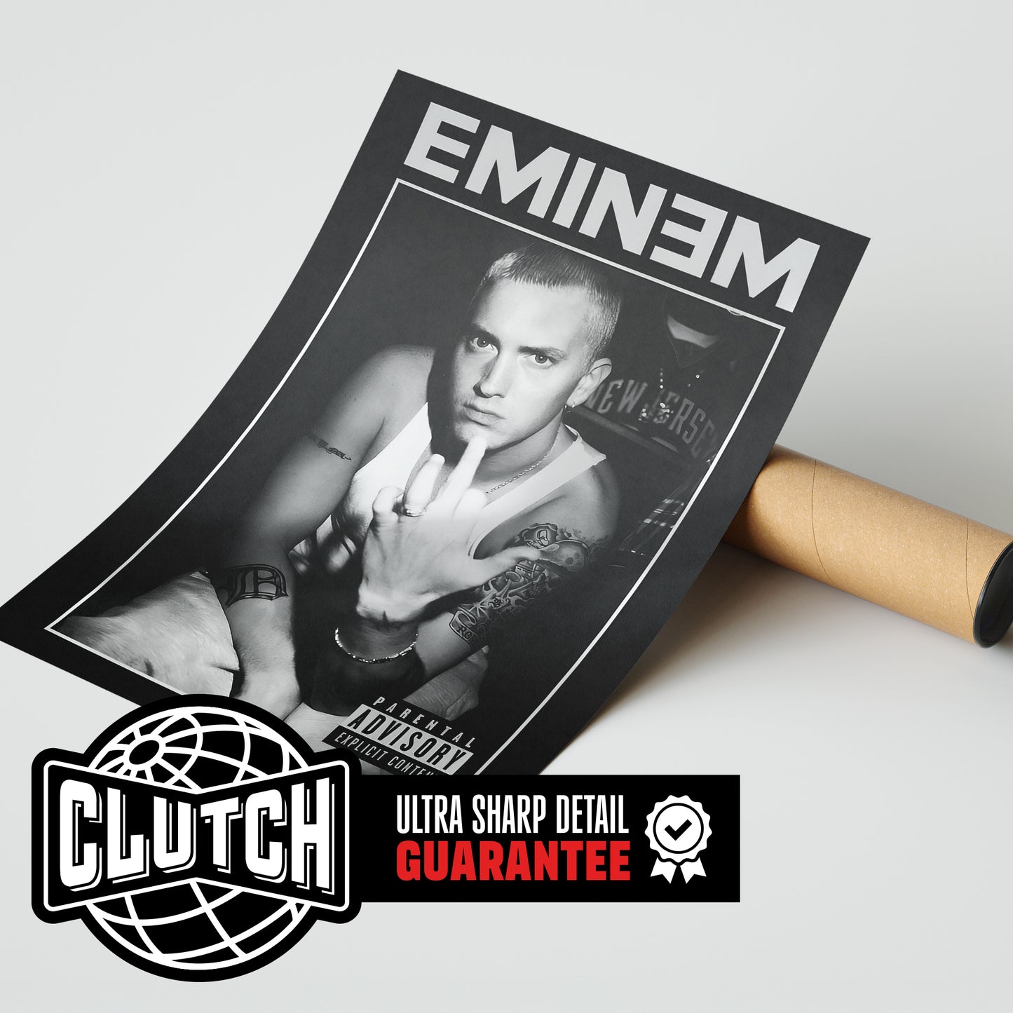 Eminem 'Advisory' B&W Poster