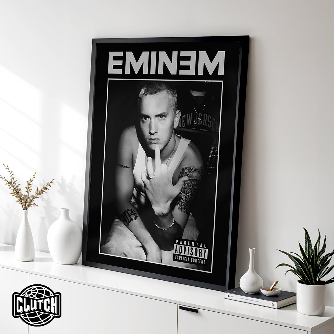 Eminem 'Advisory' B&W Poster