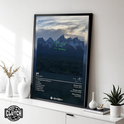 Kanye West 'Ye' Spotify Poster