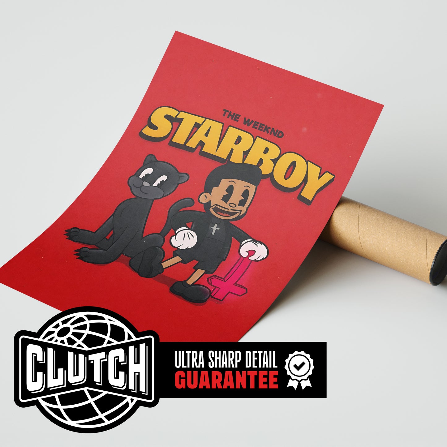 The Weeknd 'Starboy' Cartoon Poster