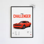 Dodge Challenger 'CORE' Car Poster