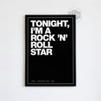 Oasis 'Rock 'n Roll Star' Lyric Poster