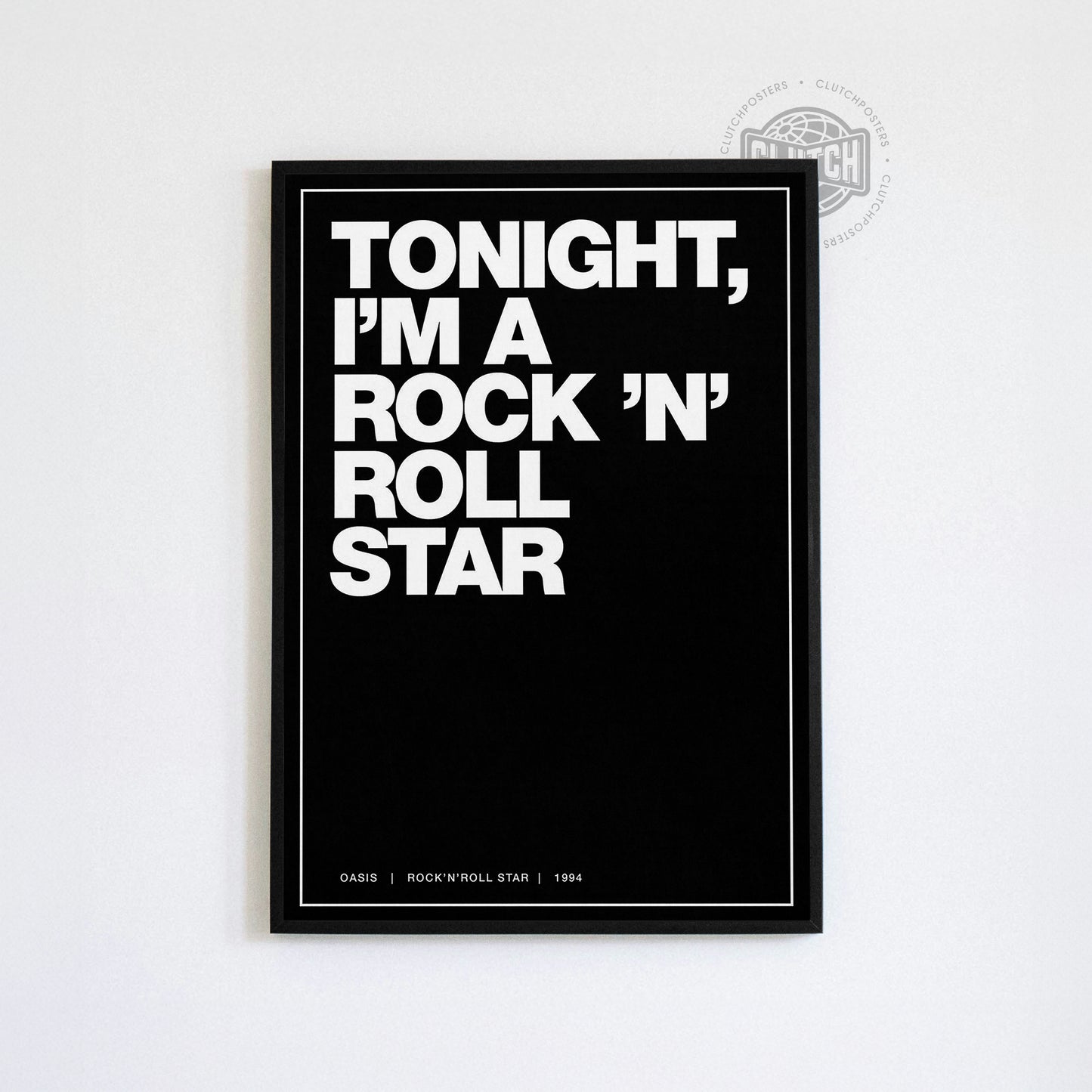 Oasis 'Rock 'n Roll Star' Lyric Poster