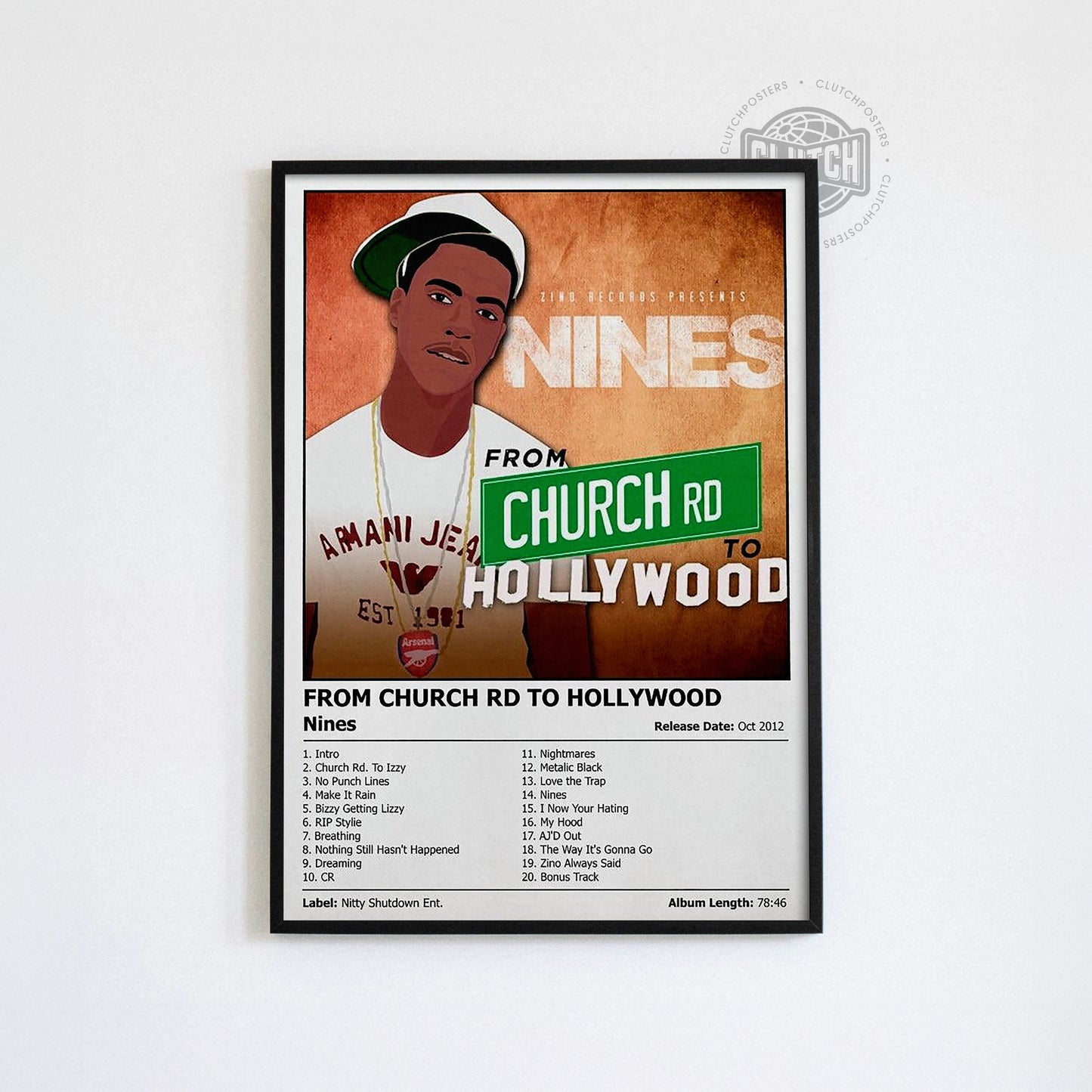 Nines 'From Church Road to Hollywood' Album Poster
