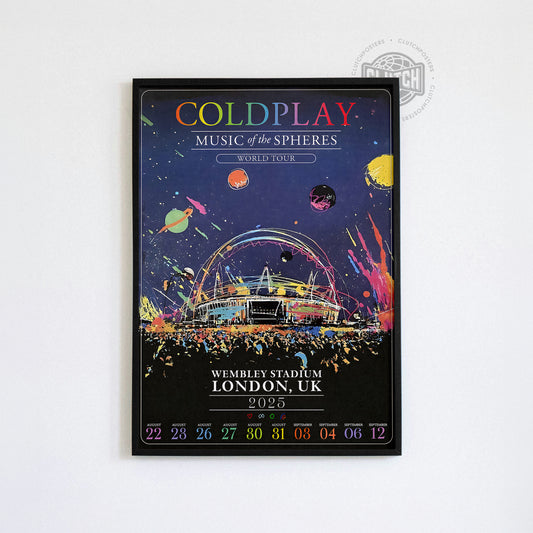 Coldplay 'Music Of The Spheres' Wembley Poster