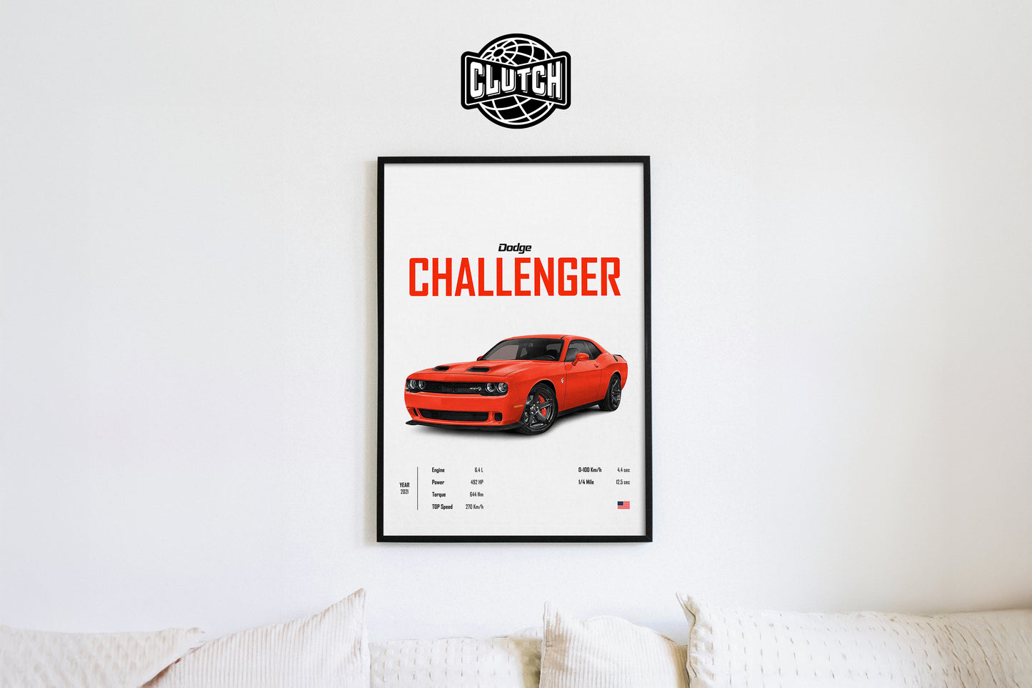 Dodge Challenger 'CORE' Car Poster