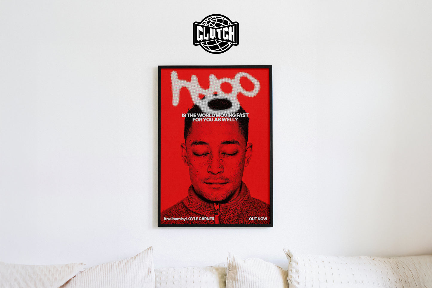 Loyle Carner 'Hugo World Moving Fast' Deep Red Poster