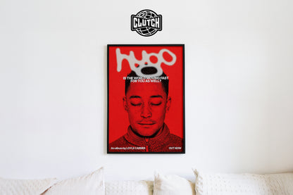 Loyle Carner 'Hugo World Moving Fast' Deep Red Poster