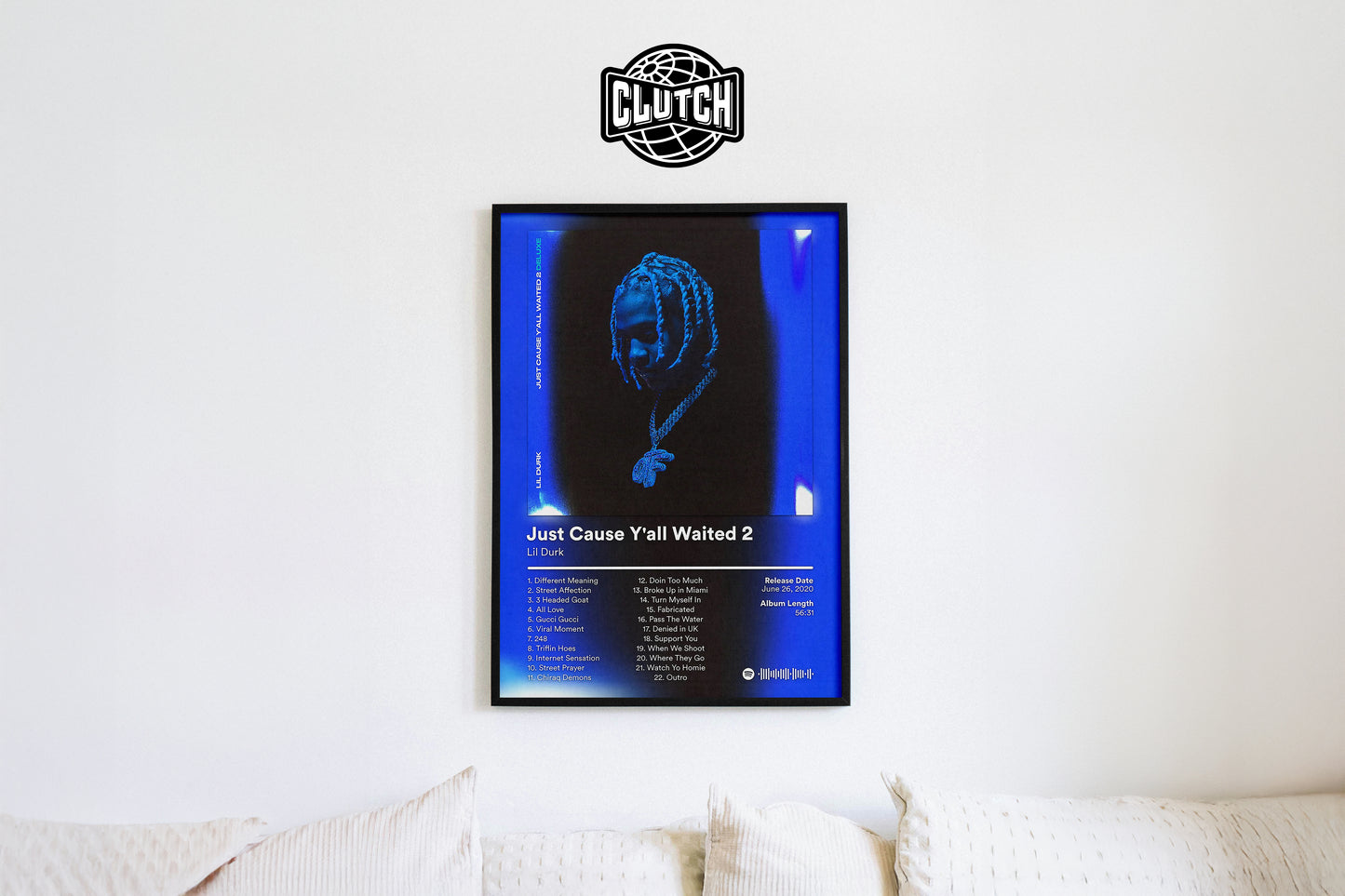 Lil Durk 'Just Cause Y'all Waited 2' Blue Album Poster