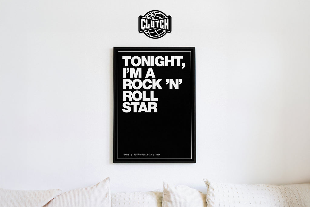 Oasis 'Rock 'n Roll Star' Lyric Poster
