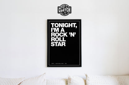 Oasis 'Rock 'n Roll Star' Lyric Poster