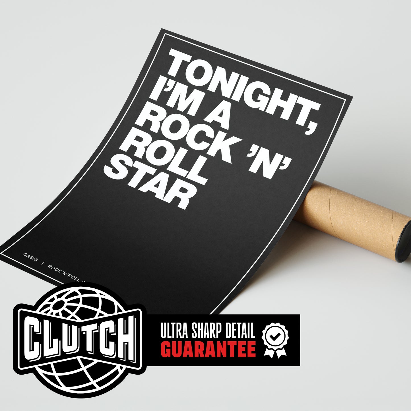 Oasis 'Rock 'n Roll Star' Lyric Poster