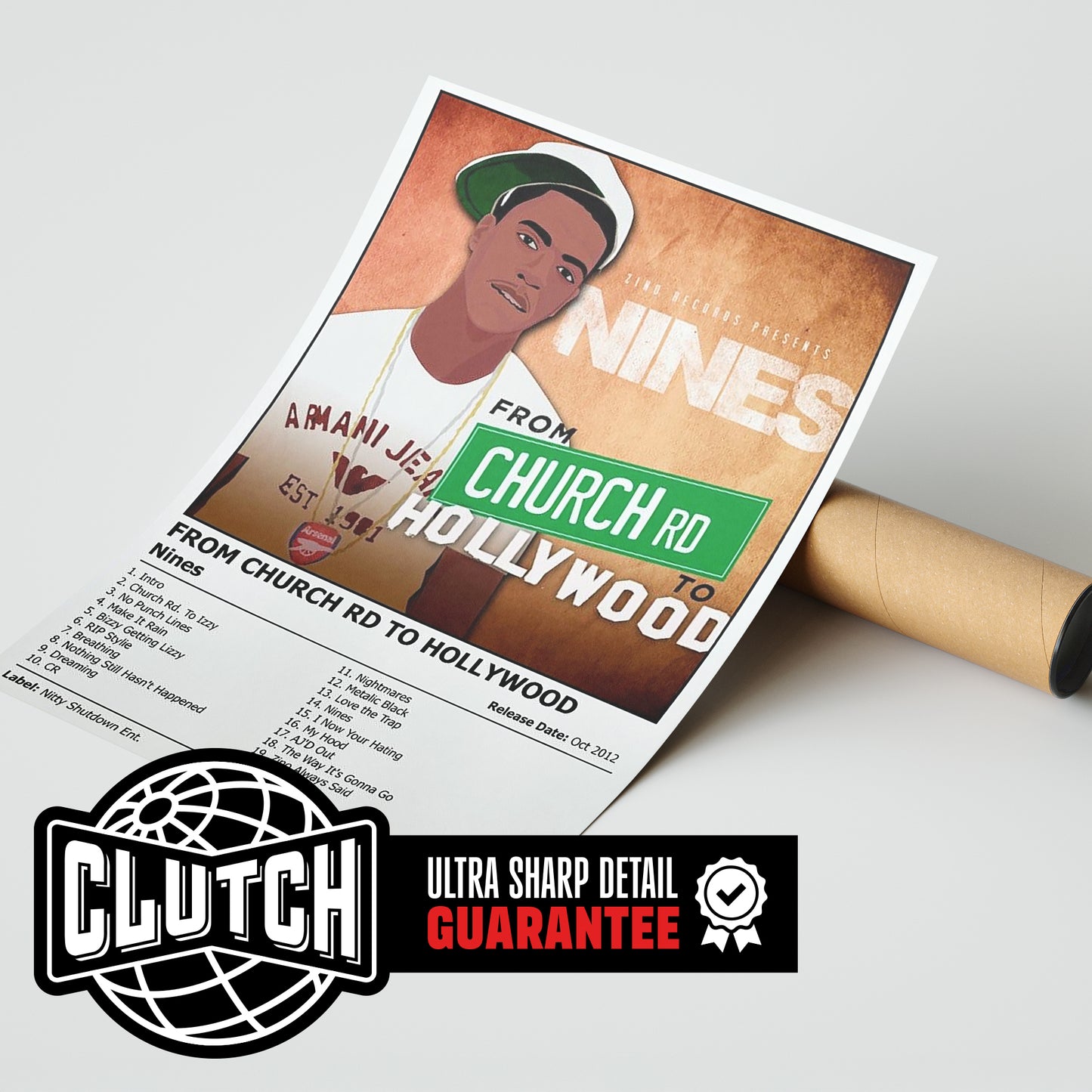 Nines 'From Church Road to Hollywood' Album Poster