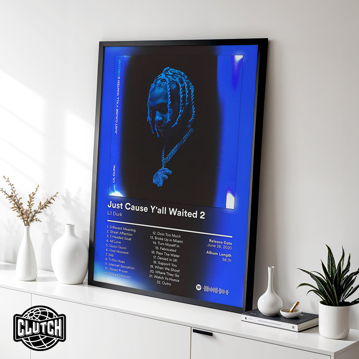 Lil Durk 'Just Cause Y'all Waited 2' Blue Album Poster