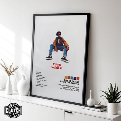 Brent Faiyaz 'F*** The World' Tracklist Poster