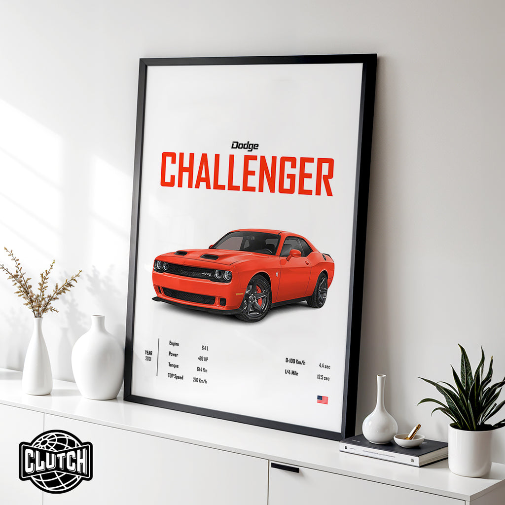 Dodge Challenger 'CORE' Car Poster