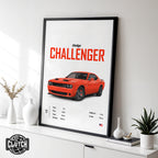 Dodge Challenger 'CORE' Car Poster