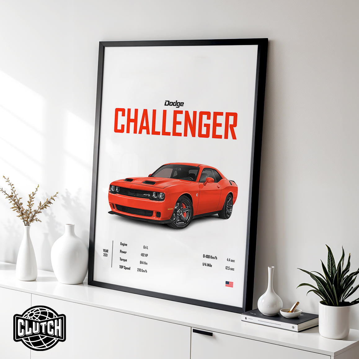 Dodge Challenger 'CORE' Car Poster