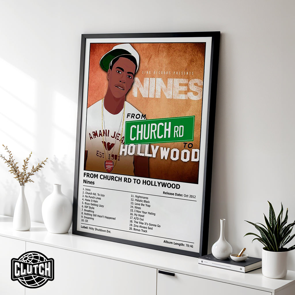 Nines 'From Church Road to Hollywood' Album Poster
