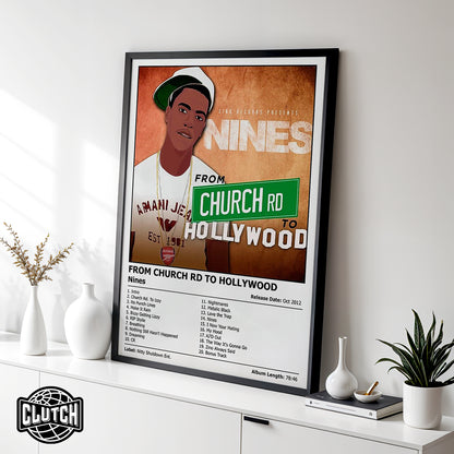 Nines 'From Church Road to Hollywood' Album Poster