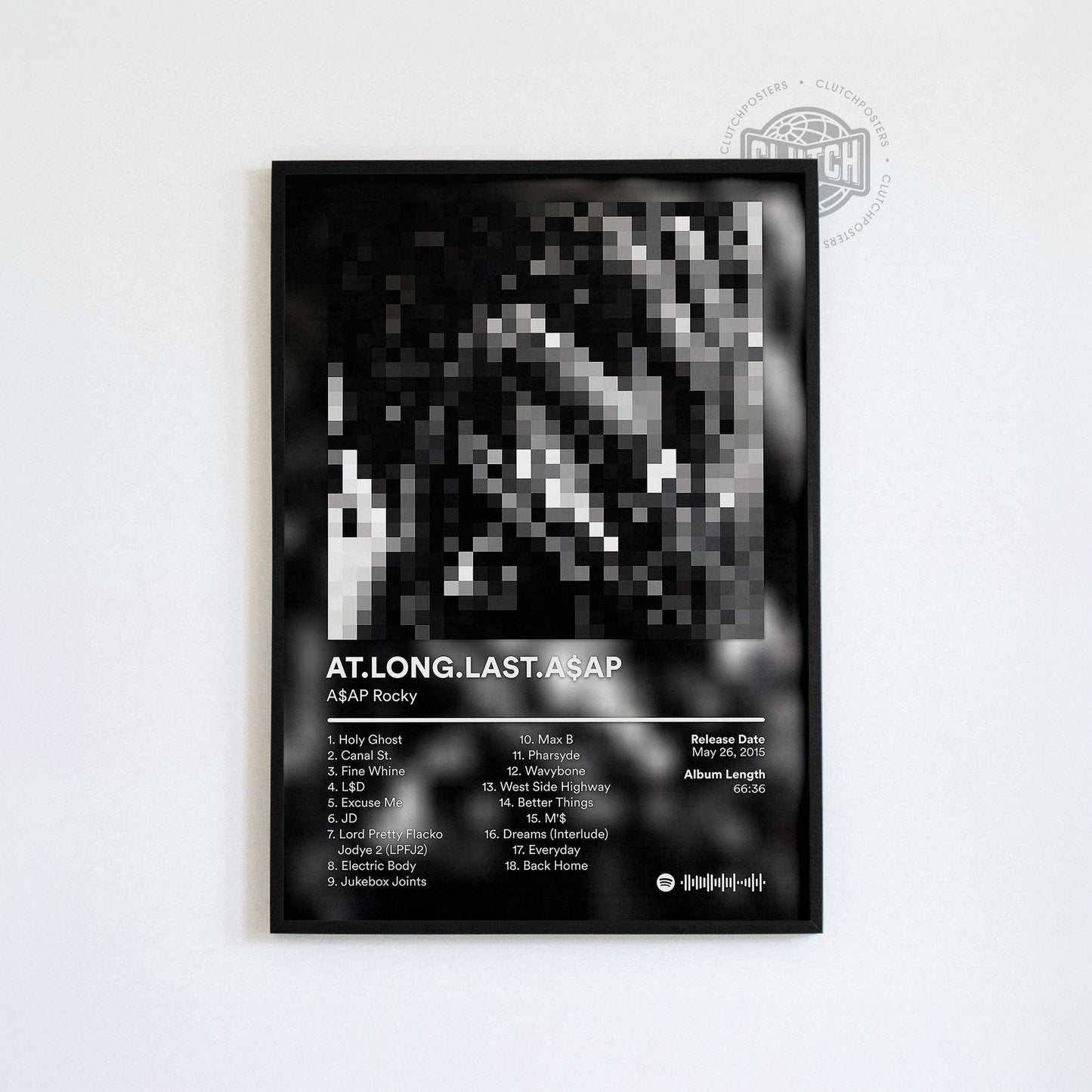 ASAP Rocky 'At.Long.Last.ASAP' (Pixel) Album Poster