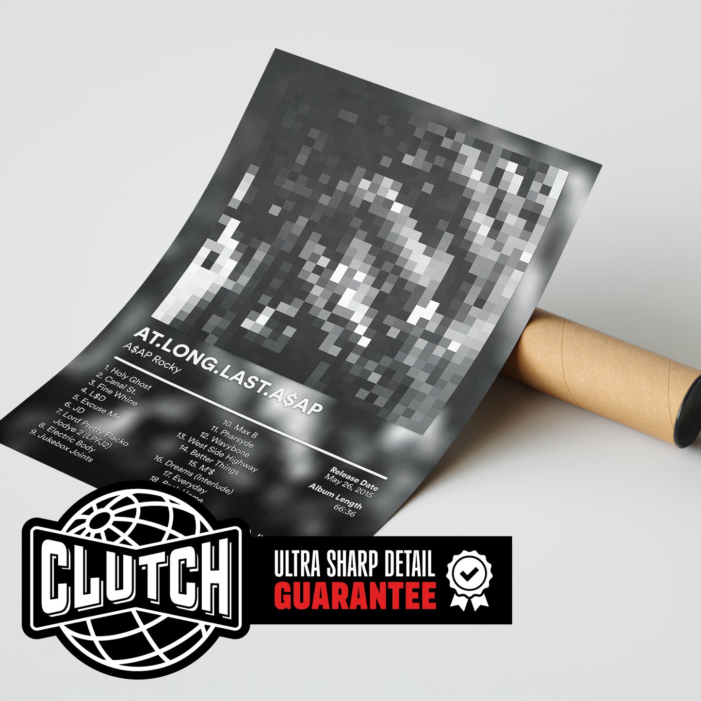 ASAP Rocky 'At.Long.Last.ASAP' (Pixel) Album Poster