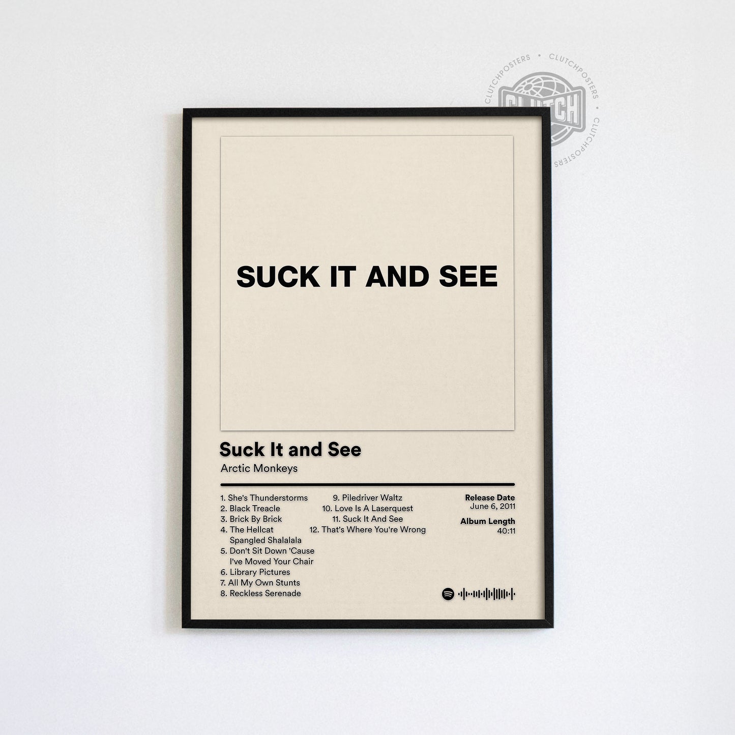 Arctic Monkeys 'Suck It And See Poster' Album Poster