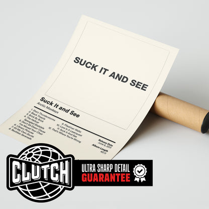 Arctic Monkeys 'Suck It And See Poster' Album Poster