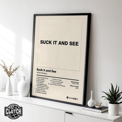 Arctic Monkeys 'Suck It And See Poster' Album Poster