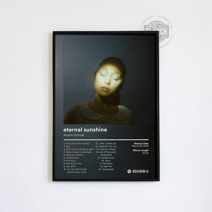 Ariana Grande 'Eternal Sunshine' (Green Portrait) Album Poster