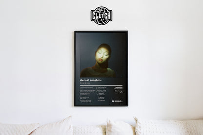 Ariana Grande 'Eternal Sunshine' (Green Portrait) Album Poster