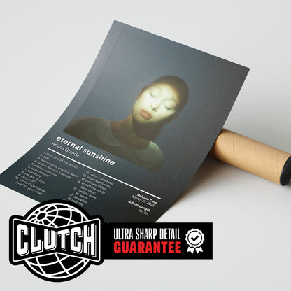 Ariana Grande 'Eternal Sunshine' (Green Portrait) Album Poster