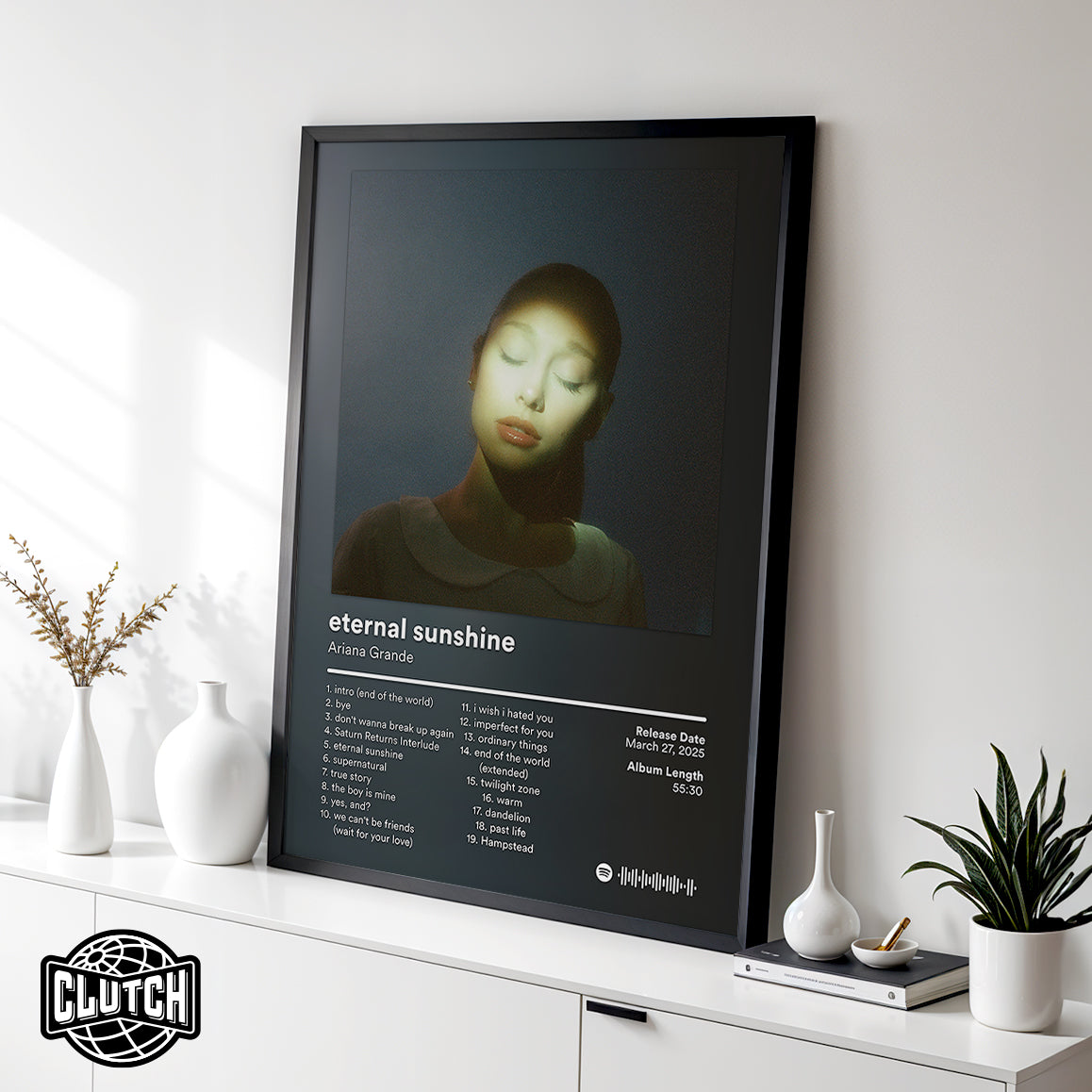 Ariana Grande 'Eternal Sunshine' (Green Portrait) Album Poster